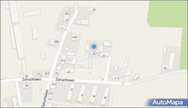 Żoruchowo, Żoruchowo, 21, mapa Żoruchowo