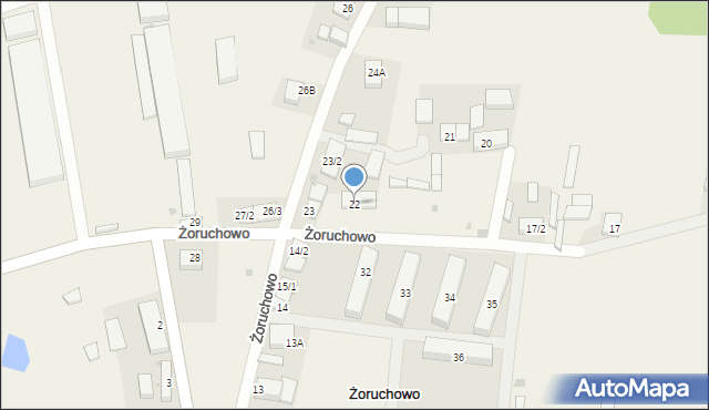 Żoruchowo, Żoruchowo, 22, mapa Żoruchowo
