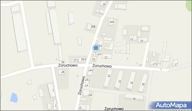 Żoruchowo, Żoruchowo, 23/1, mapa Żoruchowo