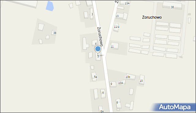 Żoruchowo, Żoruchowo, 5, mapa Żoruchowo