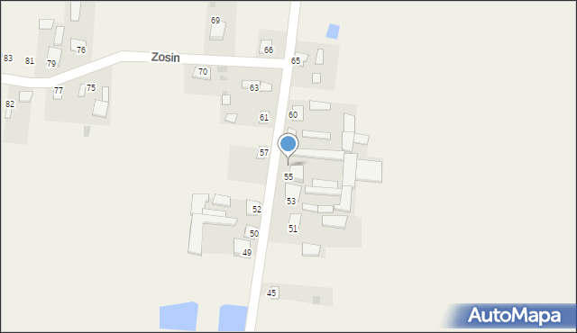 Zosin, Zosin, 56, mapa Zosin