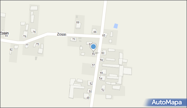 Zosin, Zosin, 61, mapa Zosin