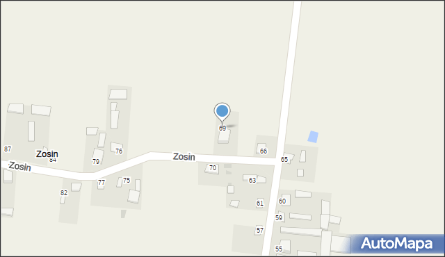 Zosin, Zosin, 69, mapa Zosin