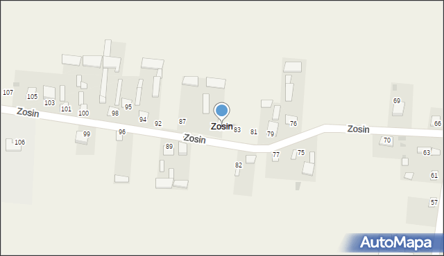 Zosin, Zosin, 85, mapa Zosin