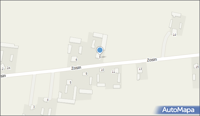 Zosin, Zosin, 7, mapa Zosin