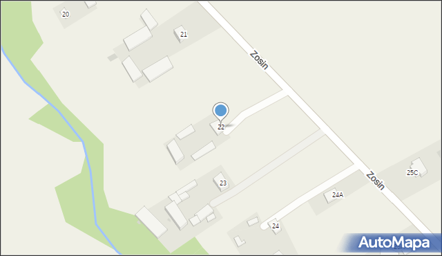 Zosin, Zosin, 22, mapa Zosin