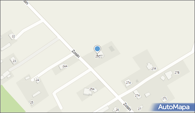 Zosin, Zosin, 25C, mapa Zosin
