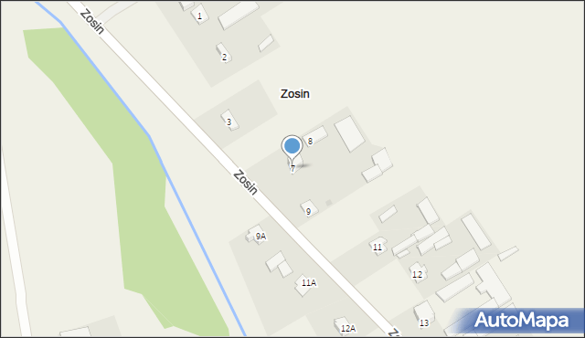 Zosin, Zosin, 7, mapa Zosin