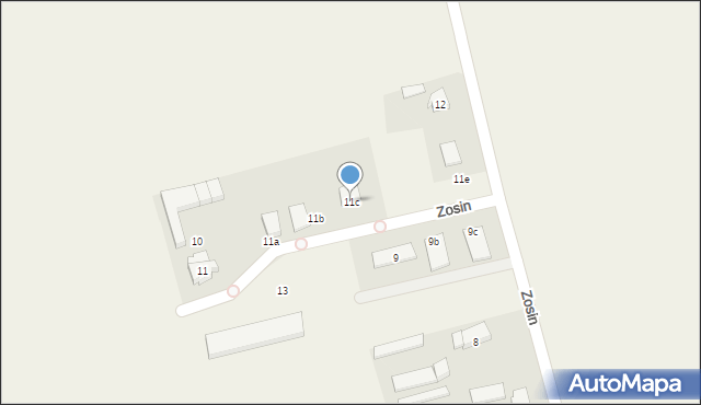 Zosin, Zosin, 11c, mapa Zosin
