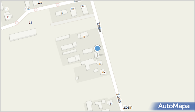 Zosin, Zosin, 7, mapa Zosin