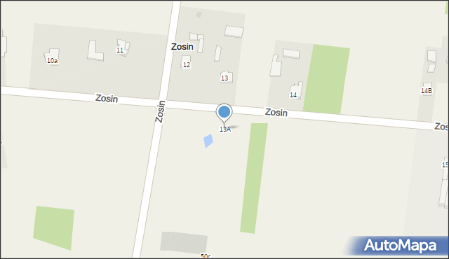 Zosin, Zosin, 13A, mapa Zosin