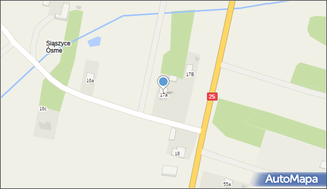 Zosinki, Zosinki, 17a, mapa Zosinki