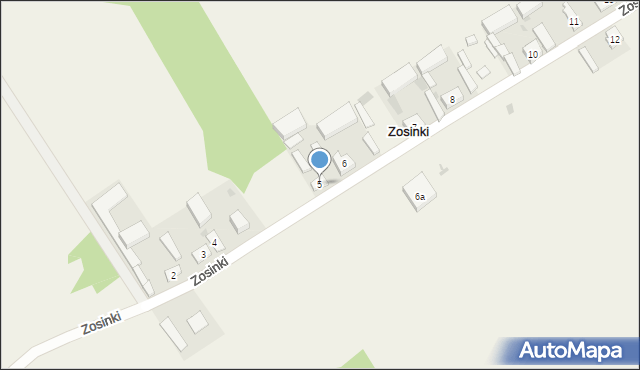 Zosinki, Zosinki, 5, mapa Zosinki