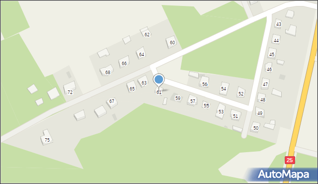 Zosinki, Zosinki, 61, mapa Zosinki