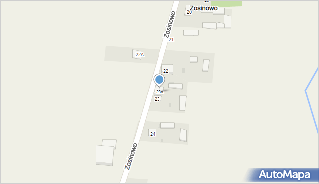 Zosinowo, Zosinowo, 23a, mapa Zosinowo