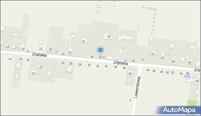 Biskupice, Zrębska, 37, mapa Biskupice