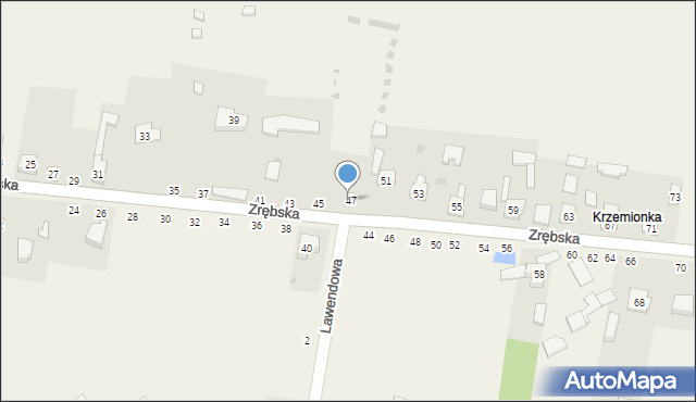 Biskupice, Zrębska, 49, mapa Biskupice