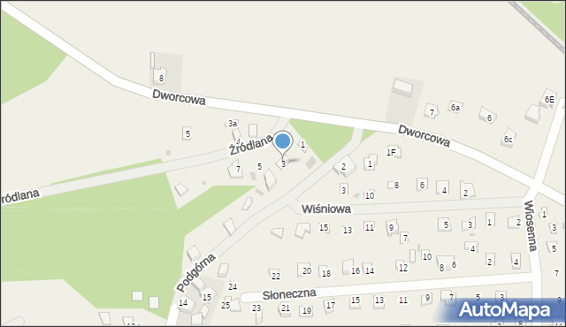 Boszkowo-Letnisko, Źródlana, 3, mapa Boszkowo-Letnisko