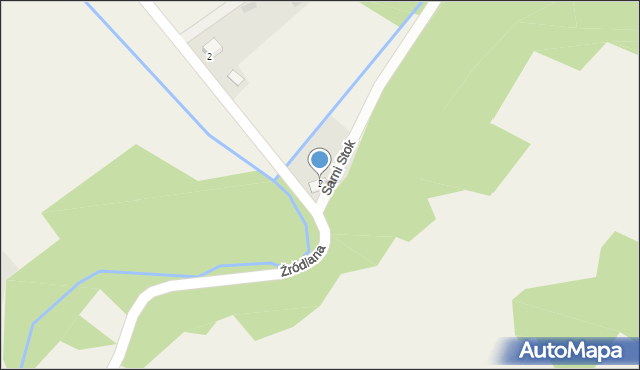 Brodła, Źródlana, 2, mapa Brodła