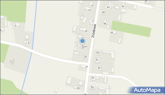 Chlewice, Źródłowa, 23, mapa Chlewice