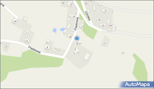 Choroń, Źródlana, 3, mapa Choroń