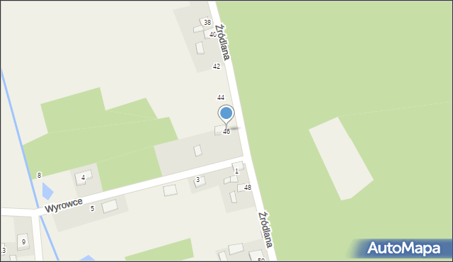 Ćmińsk, Źródlana, 46, mapa Ćmińsk