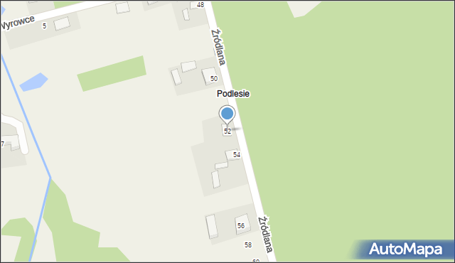 Ćmińsk, Źródlana, 52, mapa Ćmińsk