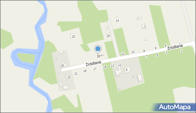 Cykarzew Północny, Źródlana, 18, mapa Cykarzew Północny