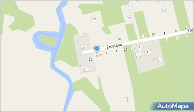 Cykarzew Północny, Źródlana, 21, mapa Cykarzew Północny