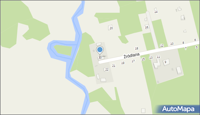 Cykarzew Północny, Źródlana, 30, mapa Cykarzew Północny