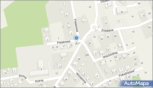 Czerwonak, Źródlana, 33, mapa Czerwonak