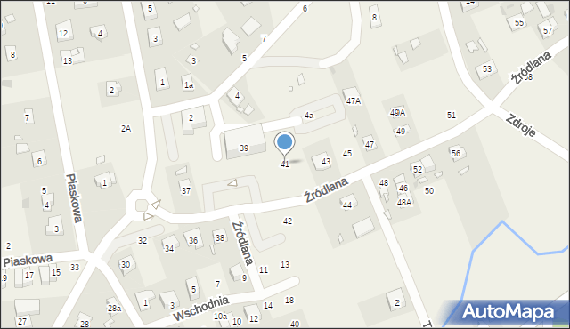 Czerwonak, Źródlana, 41, mapa Czerwonak