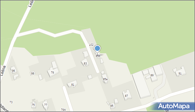 Czerwonak, Źródlana, 85b, mapa Czerwonak