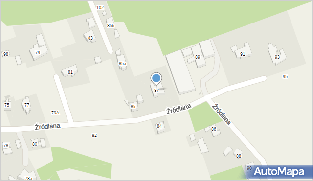 Czerwonak, Źródlana, 87, mapa Czerwonak
