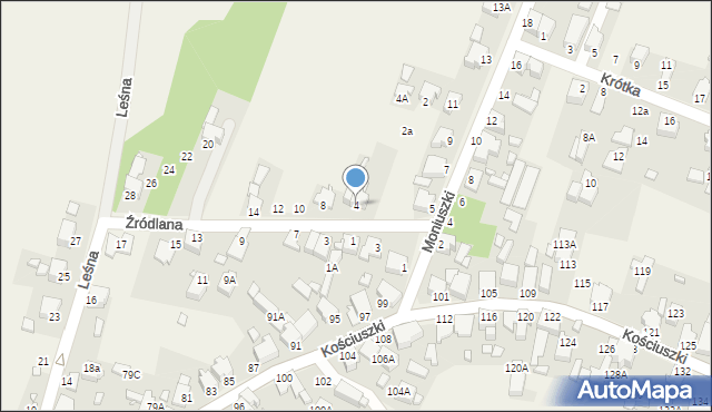 Dobieszowice, Źródlana, 4, mapa Dobieszowice