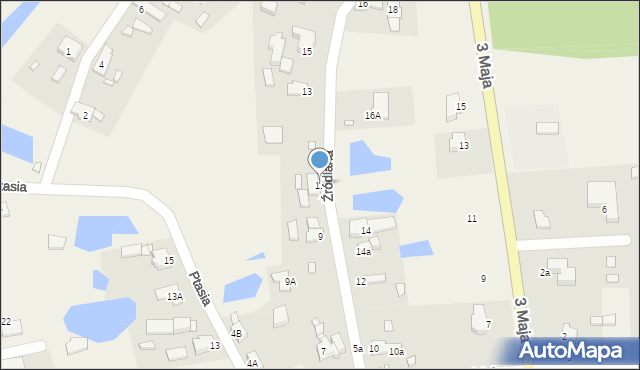 Droszków, Źródlana, 11, mapa Droszków