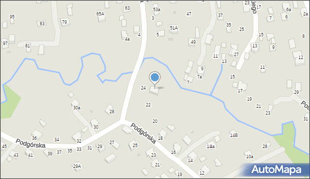 Dynów, Źródlana, 11, mapa Dynów