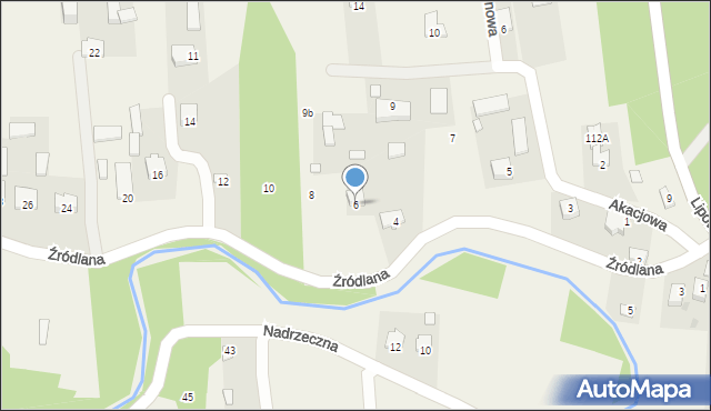 Dys, Źródlana, 6, mapa Dys