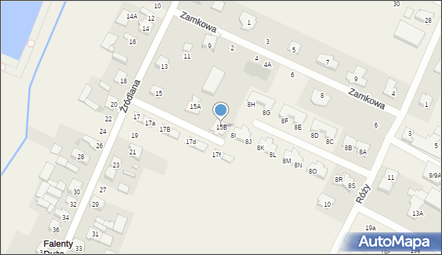 Falenty Duże, Źródlana, 15B, mapa Falenty Duże