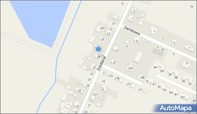 Falenty Duże, Źródlana, 18, mapa Falenty Duże