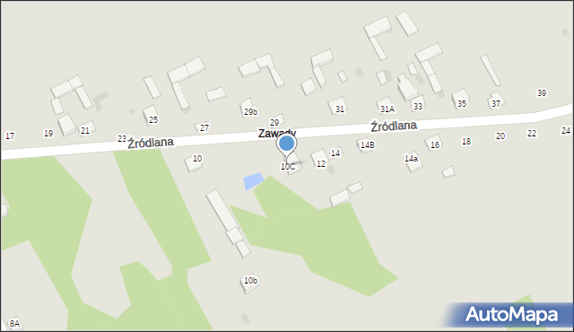 Garwolin, Źródlana, 10C, mapa Garwolin
