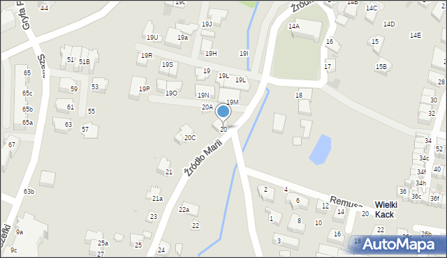 Gdynia, Źródło Marii, 20, mapa Gdyni