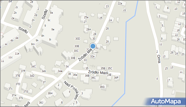 Gdynia, Źródło Marii, 32, mapa Gdyni