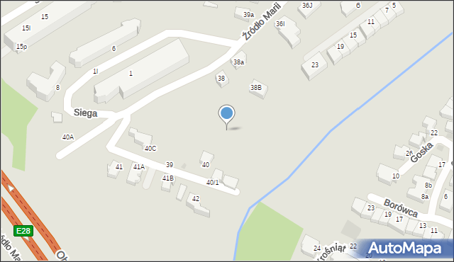 Gdynia, Źródło Marii, 38k, mapa Gdyni