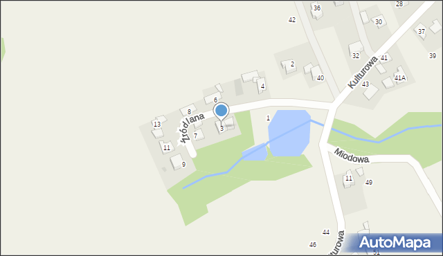 Głębowice, Źródlana, 3, mapa Głębowice