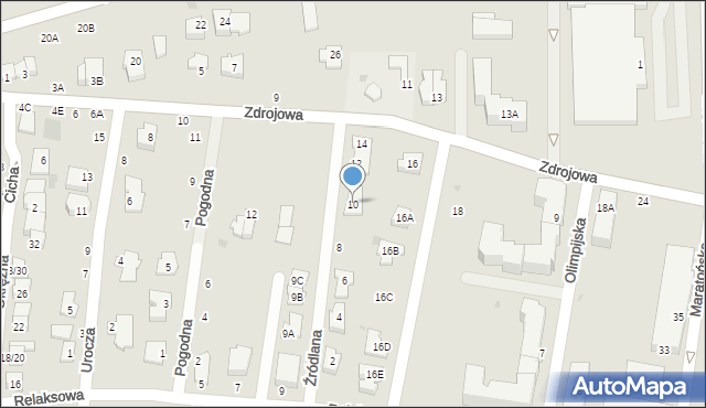 Grójec, Źródlana, 10, mapa Grójec