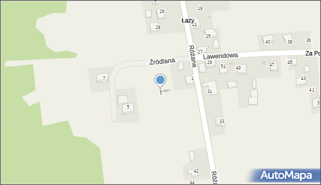 Jaśkowice, Źródlana, 3, mapa Jaśkowice