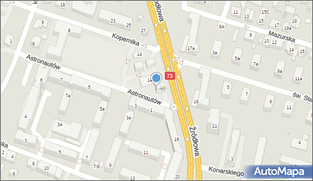 Kielce, Źródłowa, 4, mapa Kielc