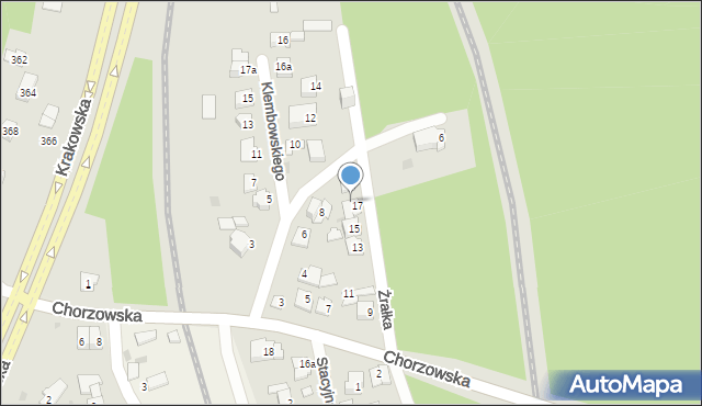 Kielce, Żrałka Antoniego, ks., 11, mapa Kielc