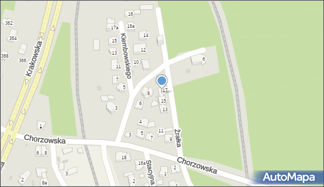 Kielce, Żrałka Antoniego, ks., 17, mapa Kielc